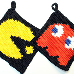 Topflappen Pac-Man häkeln