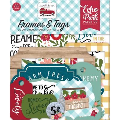 Echo Park Farmer's Market Die Cuts - Frames & Tags