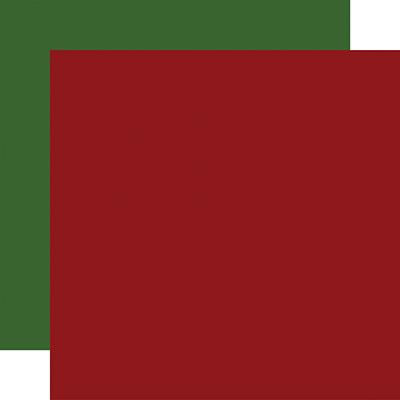 Echo Park Jingle All The Way Cardstock - Dark Red/Green