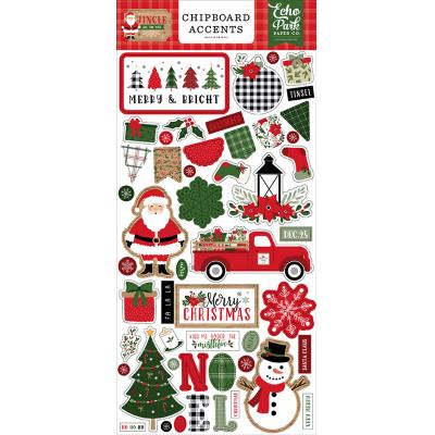 Echo Park Jingle All The Way Sticker - Chipboard Accents
