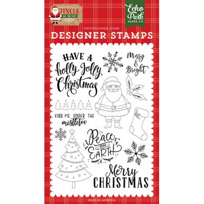 Echo Park Jingle All The Way Clear Stamps - Holly Jolly Christmas
