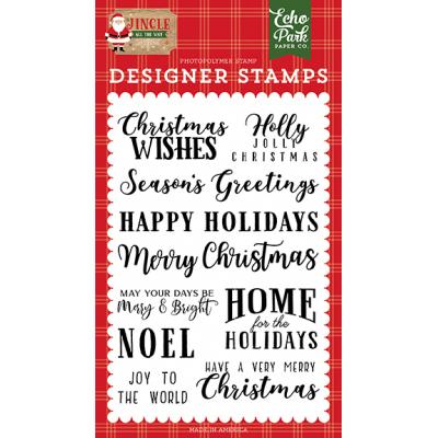 Echo Park Jingle All The Way Clear Stamps - Christmas Wishes