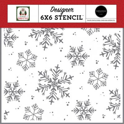 Carta Bella Home For Christmas Stencil - White Christmas