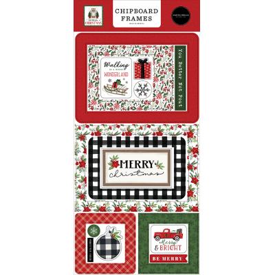 Carta Bella Home For Christmas Sticker - Chipboard Frames