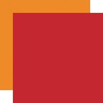 Echo Park Fall Cardstock - Red/Light Orange
