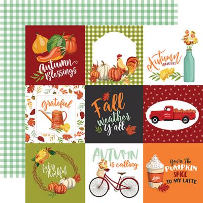 Carta Bella Welcome Autumn Designpapier - 4x4 Journaling Cards