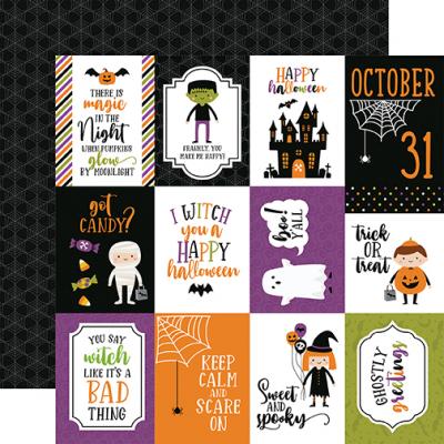 Echo Park Halloween Magic Designpapier - 3x4 Journaling Cards