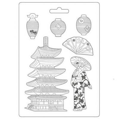 Stamperia Sir Vagabond In Japan Soft Mould - Pagoda