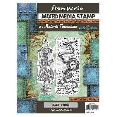 Stamperia Sir Vagabond In Japan Mixed Media Stamps - Dragon