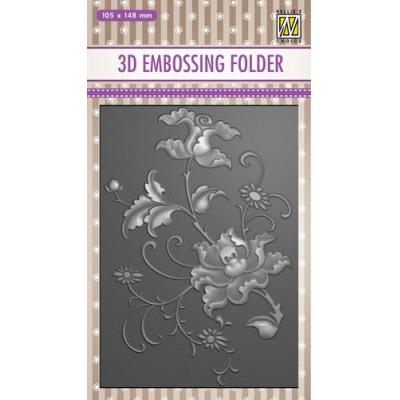 Nellies Choice 3D Embossingfolder - Exotische Blume