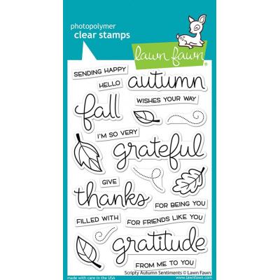 Lawn Fawn Clear Stamps - Scripty Autumn Sentiments