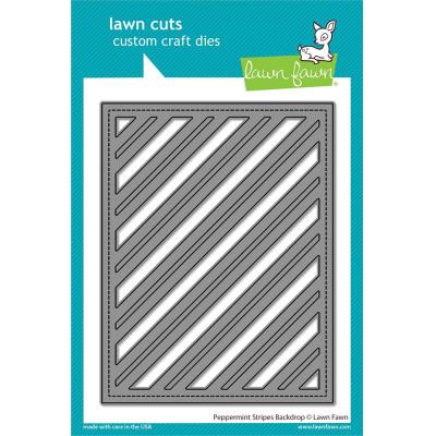 Lawn Fawn Lawn Cuts - Peppermint Stripes Backdrop