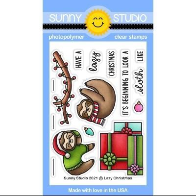 Sunny Studio Clear Stamps - Lazy Christmas