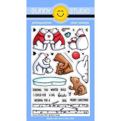Sunny Studio Clear Stamps - Bear Hugs