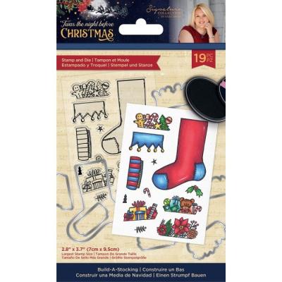 Crafter's Companion Twas The Night Before Christmas Clear Stamps & Die - Build-A-Stocking