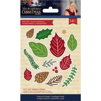 Crafter's Companion Twas The Night Before Christmas Metal Die - Festive Foliage