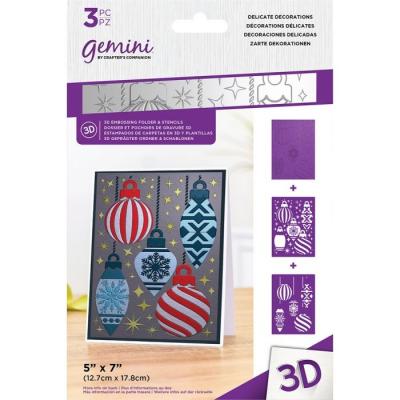 Gemini 3D Embossing Folder & Stencil - Delicate Decorations