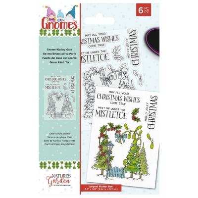 Crafter's Companion Natures Garden Gnomes Clear Stamps - Gnome Kissing Gat