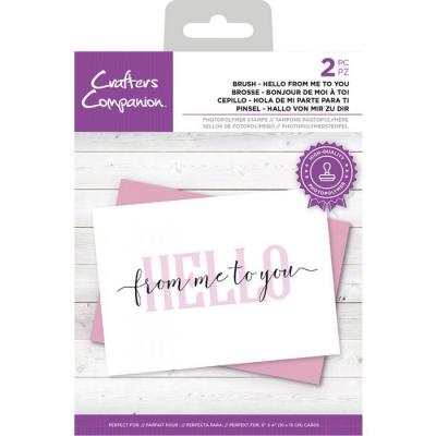 Crafter's Companion Clear Stamps - Brush Hello From Me To You