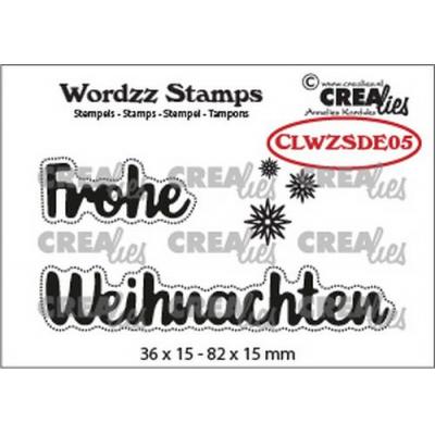 Crealies Wordzz Clear Stamps - Frohe Weihnachten (Deutsch)