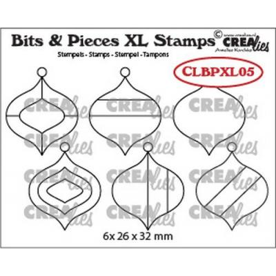 Crealies Bits & Pieces XL Clear Stamps - Nr. 05 Weihnachtskugeln