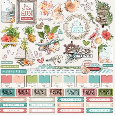 Simple Stories Simple Vintage Coastal - Combo Sticker