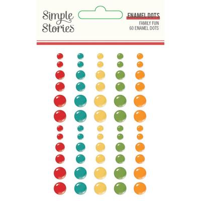 Simple Stories Family Fun Embellishments - Enamel Dots
