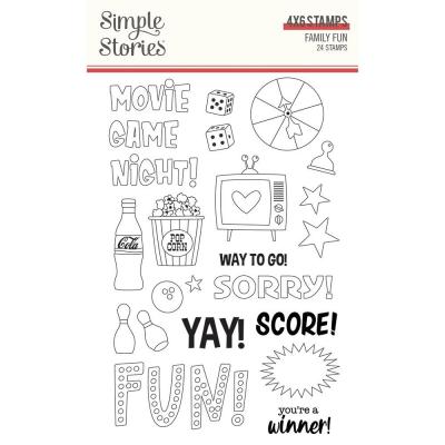Simple Stories Family Fun Clear Stamps - Family Fun