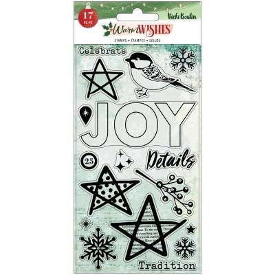 American Crafts Vicki Boutin Warm Wishes Clear Stamp - Warm Wishes
