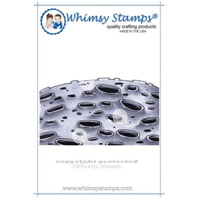Whimsy Stamps Background Rubber Cling Stamp - Moon