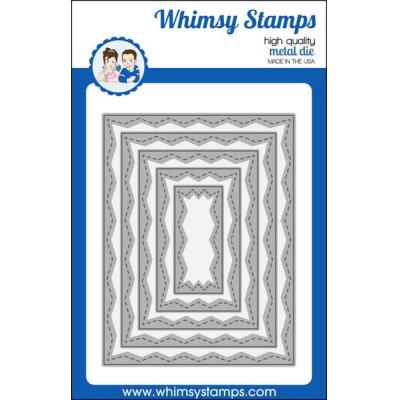 Whimsy Stamps Die Set - Zig Zag Stitched Rectangles