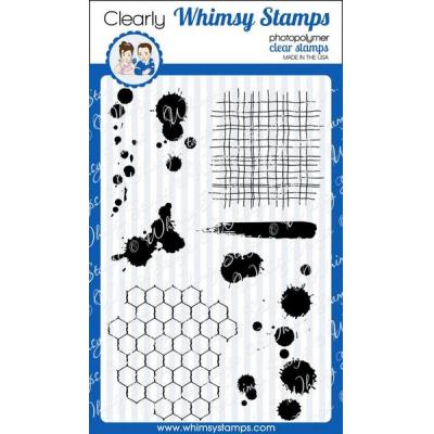 Whimsy Stamps Clear Stamps - Distressed Backgrounds And Ink Splats