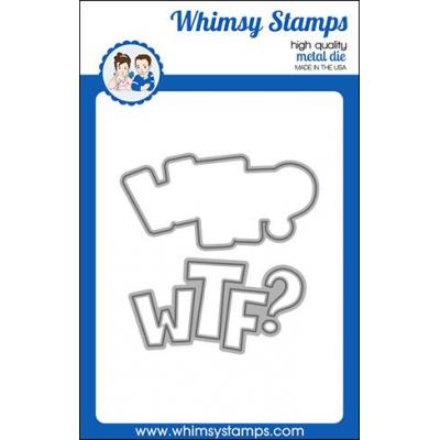 Whimsy Stamps Die Set - WTF? Word And Shadow