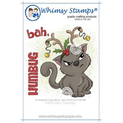 Whimsy Stamps Rubber Cling Stamp - Reindeer Kitty