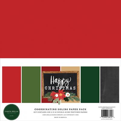 Carta Bella Happy Christmas Cardstock - Solid Kit