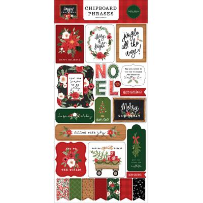 Carta Bella Happy Christmas Sticker - Chipboard Phrases
