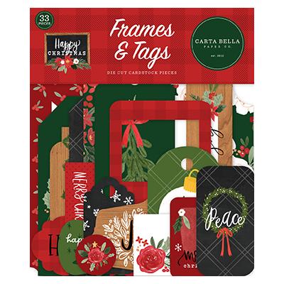 Carta Bella Happy Christmas Die Cuts - Frames & Tags