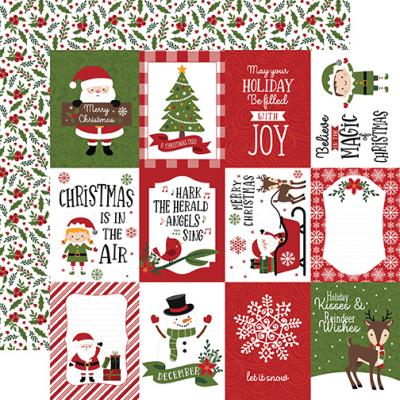 Echo Park Christmas Magic Designpapier - 3x4 Journaling Cards