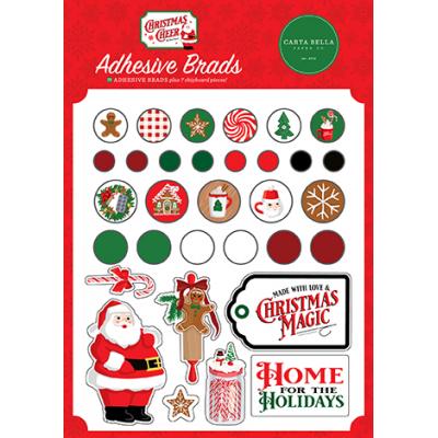Carta Bella Christmas Cheer Embellishments - Adhesive Brads