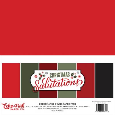 Echo Park Salutations Christmas Designpapier - Solids Kit