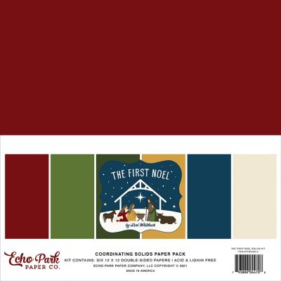 Echo Park The First Noel Cardstock - Solids Kit