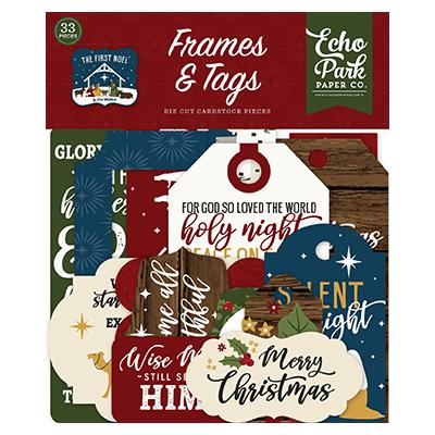 Echo Park The First Noel Die Cuts - Frames & Tags