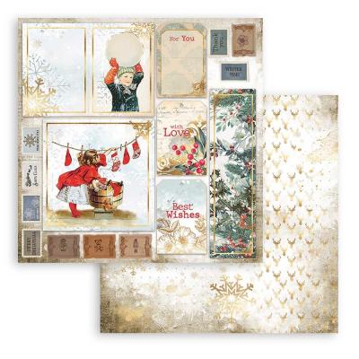 Stamperia Romantic Christmas Designpapier - Cards
