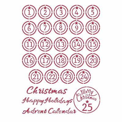 Stamperia Christmas Patchwork Stencil - Advent