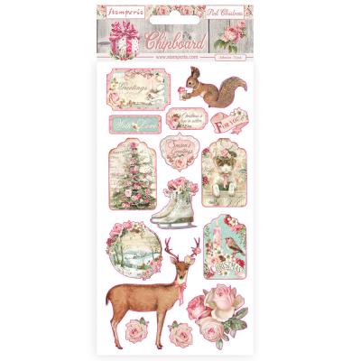 Stamperia Chipboard - Pink Christmas