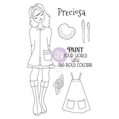 Prima Marketing Julie Nutting Cling Stamps - Doll Stamp Frida