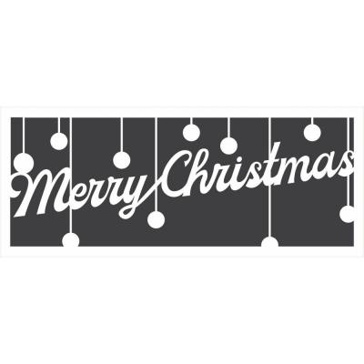Maker Forte Stencil Slimline Simply Stated - Merry Christmas