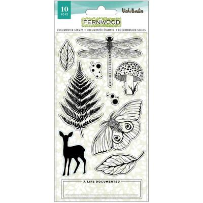 American Crafts Vicki Boutin Fernwood Clear Stamps - Documented