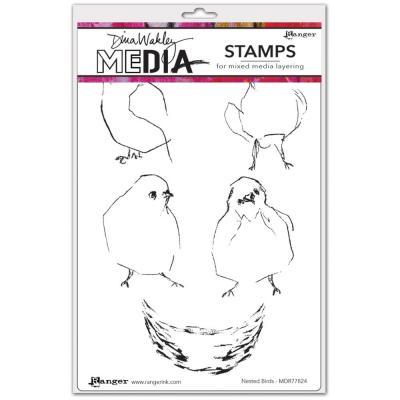 Ranger Dina Wakley Media Stamps - Nested Birds