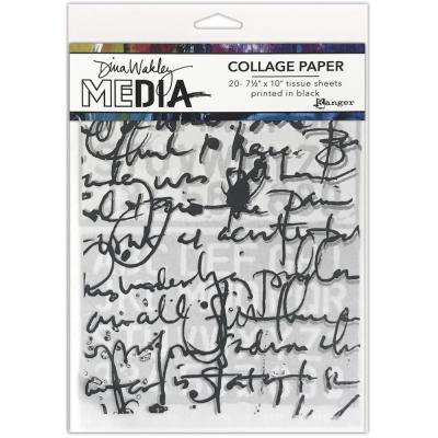Ranger Dina Wakley Media Tissue Paper - Text Collage